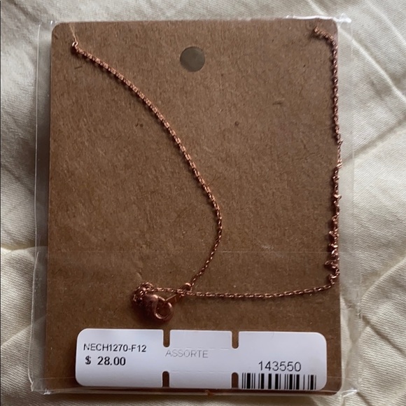 LF Rose Gold Three Skulls Necklace - Picture 2 of 2